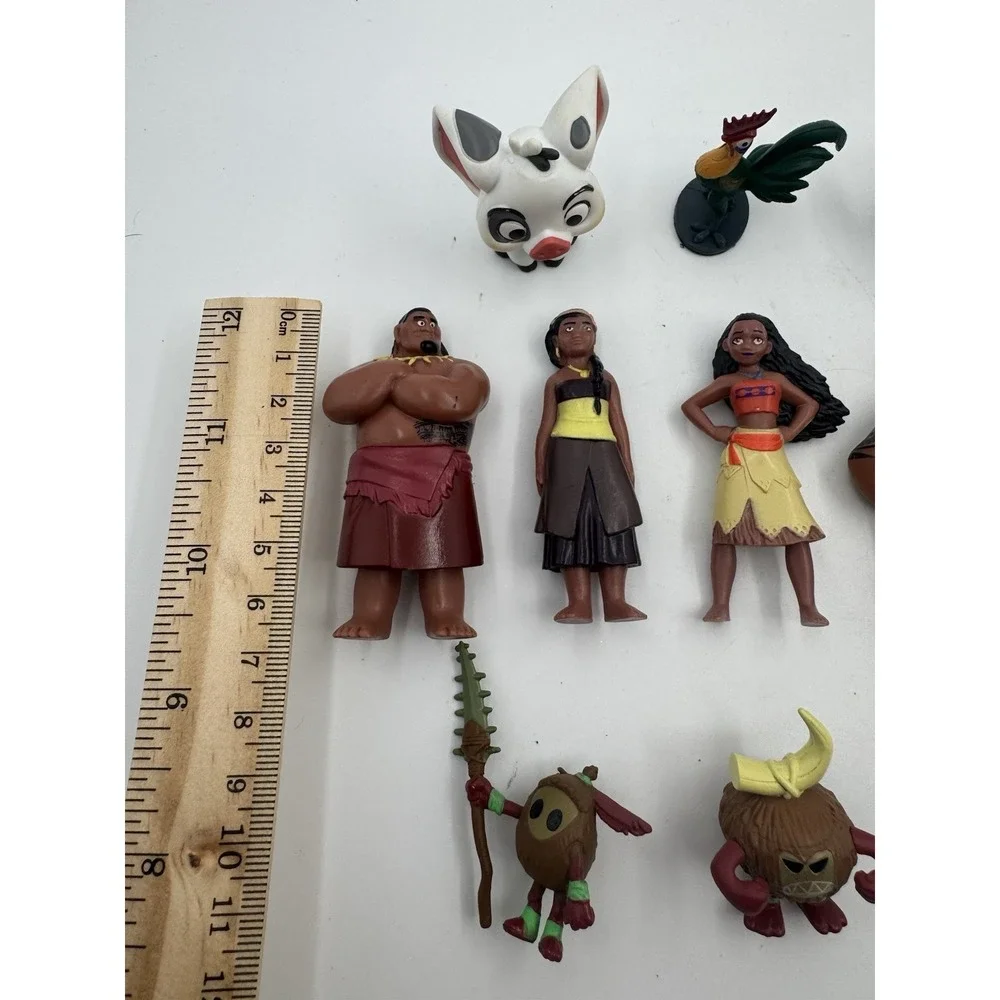 Disney Moana Maui, Father Chief Tui Pua Pig Hei Hei Lava Figures Cake Toppers